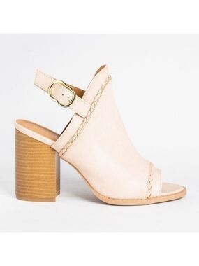 Qupid Peep Toe Slingback Bootie